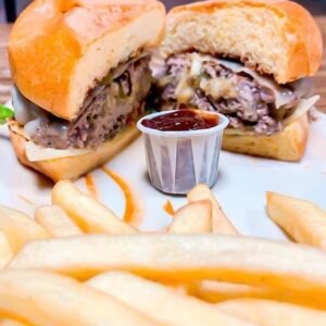 BBQV Stuffed Cheese Burger