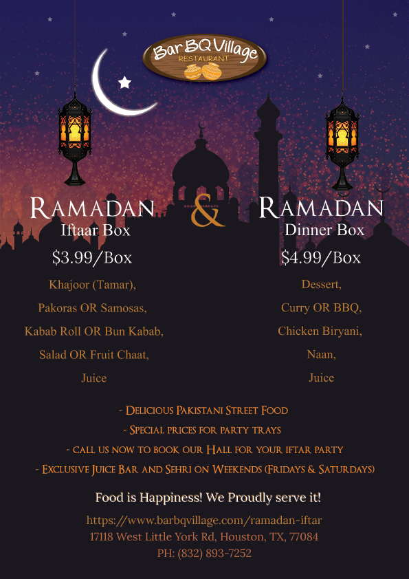 Ramadan Iftar Best BBQ Pakistani Halal Restaurant in Houston, TX